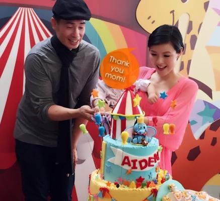 陈豪庆儿子一岁生日 陈茵媺怀孕5月清瘦无