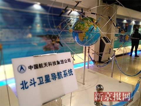 北斗卫星导航系统模型。