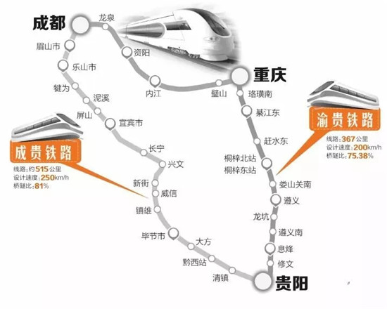 下个月昆明到成都重庆的动车确定开通 共有5对